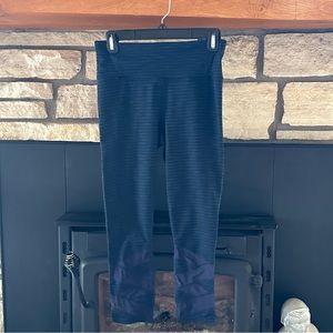 Athleta high rise jacquard mantra navy leggings